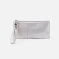 Vida Wristlet In Metallic Leather – Silver