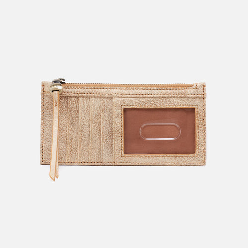 Carte Card Case in Metallic Leather – Gold Leaf