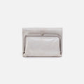 Robin Compact Wallet In Metallic Leather – Silver