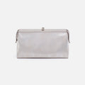 Lauren Clutch-Wallet in Metallic Leather – Silver