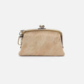 Cheer Frame Pouch In Metallic Leather – Gold Leaf