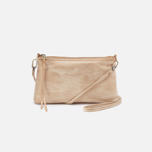 Darcy Crossbody in Metallic Leather – Gold Leaf