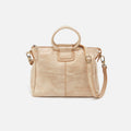 Sheila Medium Satchel in Metallic Leather – Gold Leaf