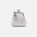 Run Frame Pouch In Metallic Leather – Silver