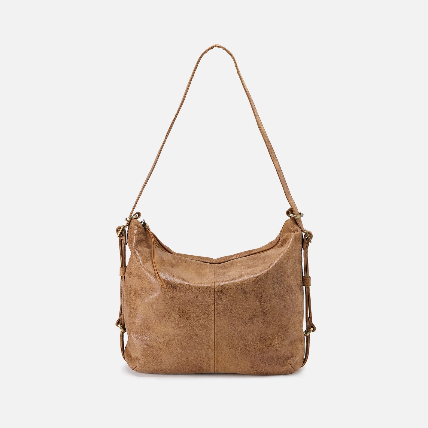 Emily Convertible Backpack In Buffed Leather – Whiskey