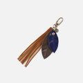 Fringe Feather Fob in Polished Leather – Truffle
