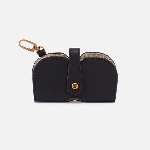 Blink Glasses Holder in Pebbled Leather – Black