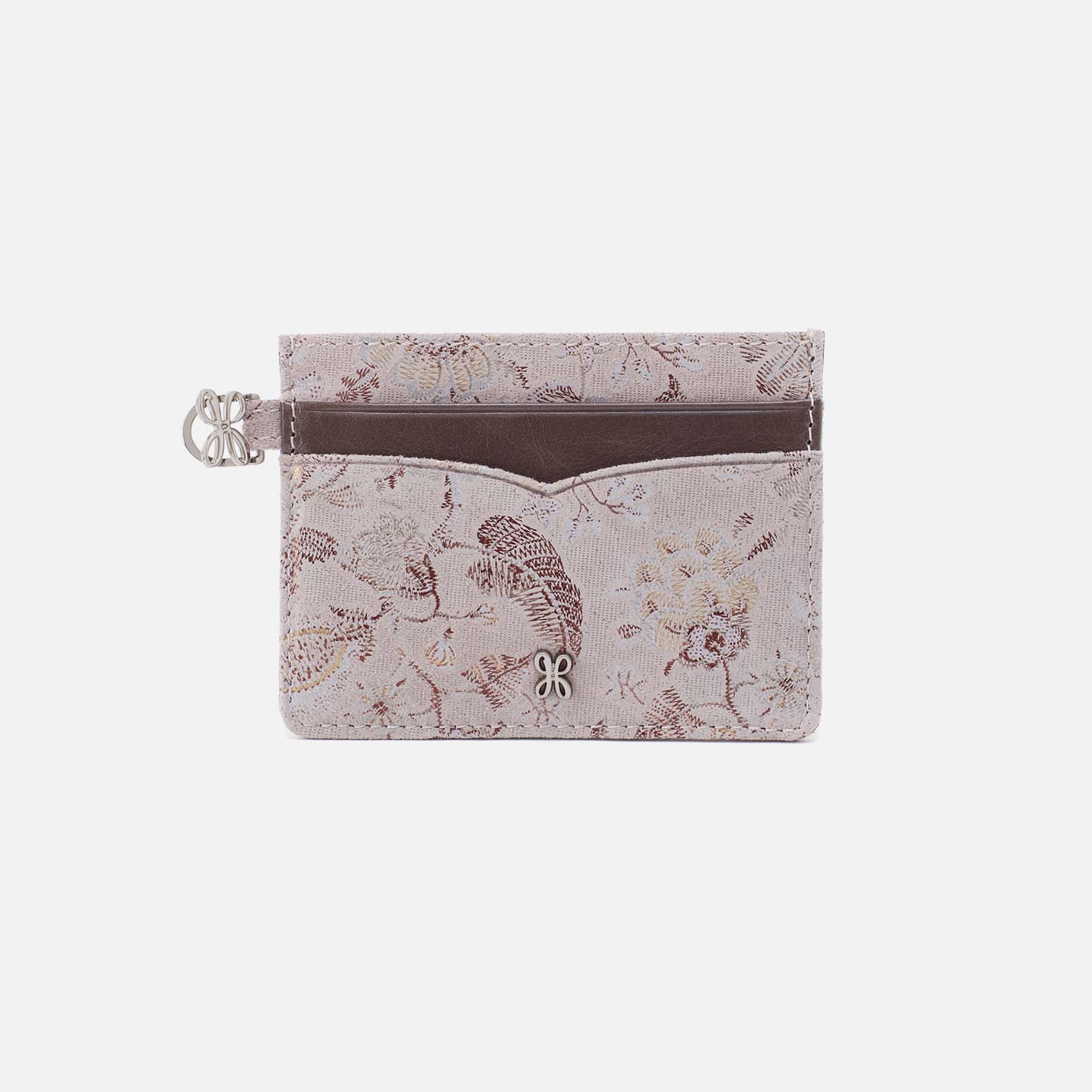 Charmed Card Case in Printed Leather – Mystic Bloom