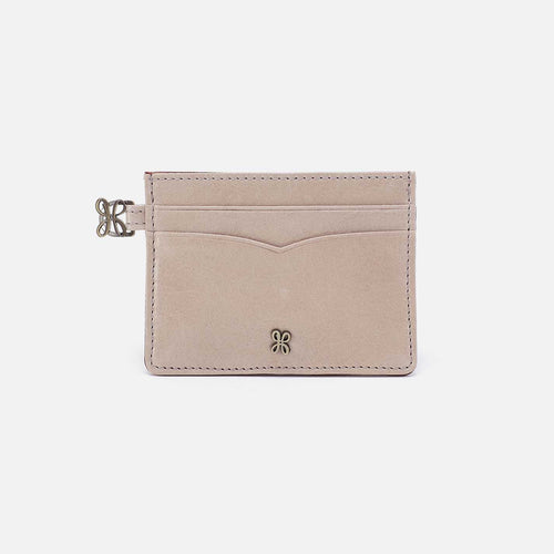 Charmed Card Case in Aniline Gloss Leather – Stone Gloss
