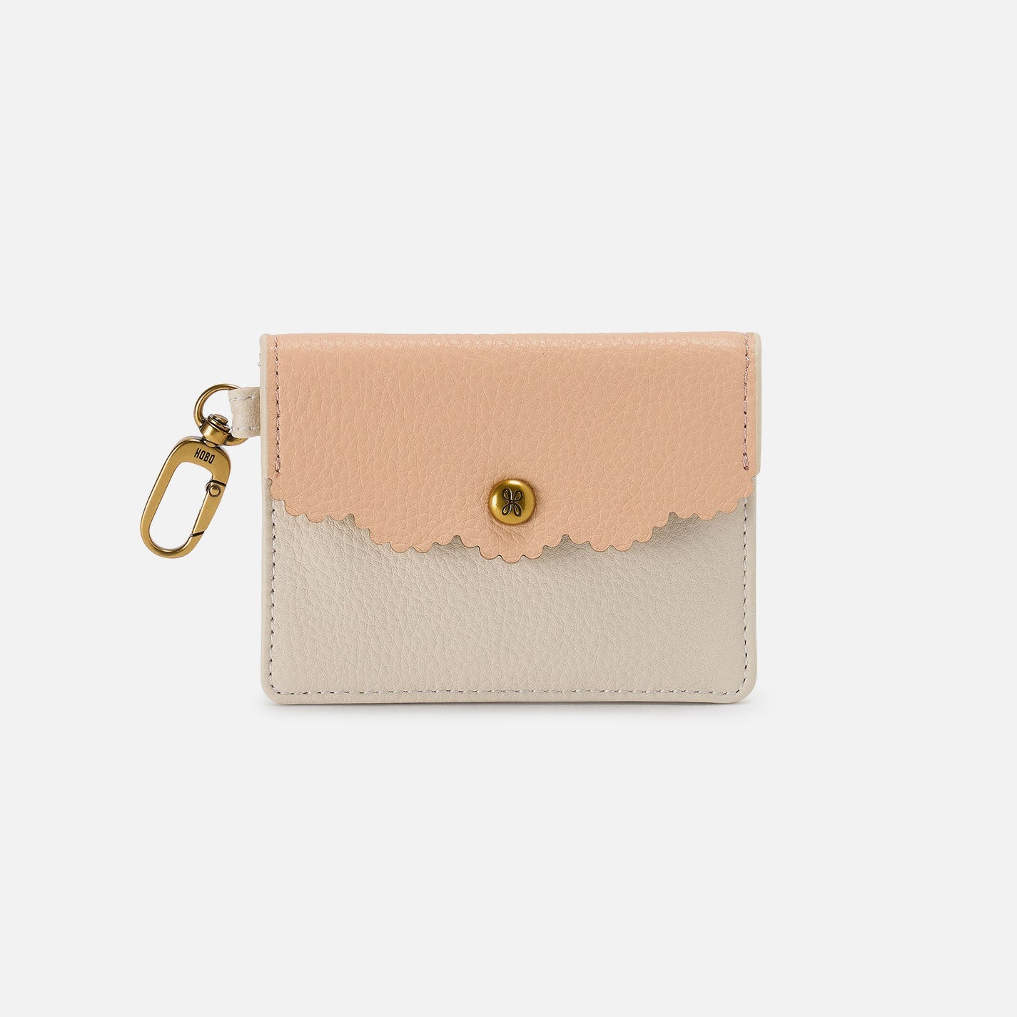 Tabby Flap Card Case In Pebbled Leather – Birch