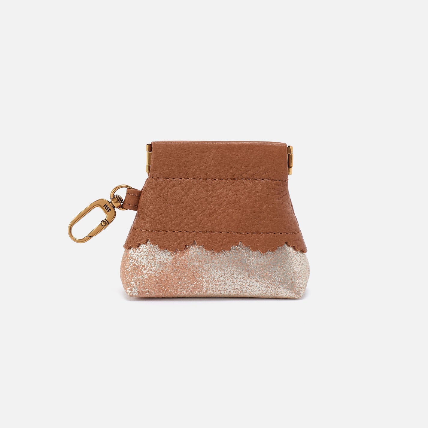 Tabby Earbud Case In Pebbled Leather – Warm Honey