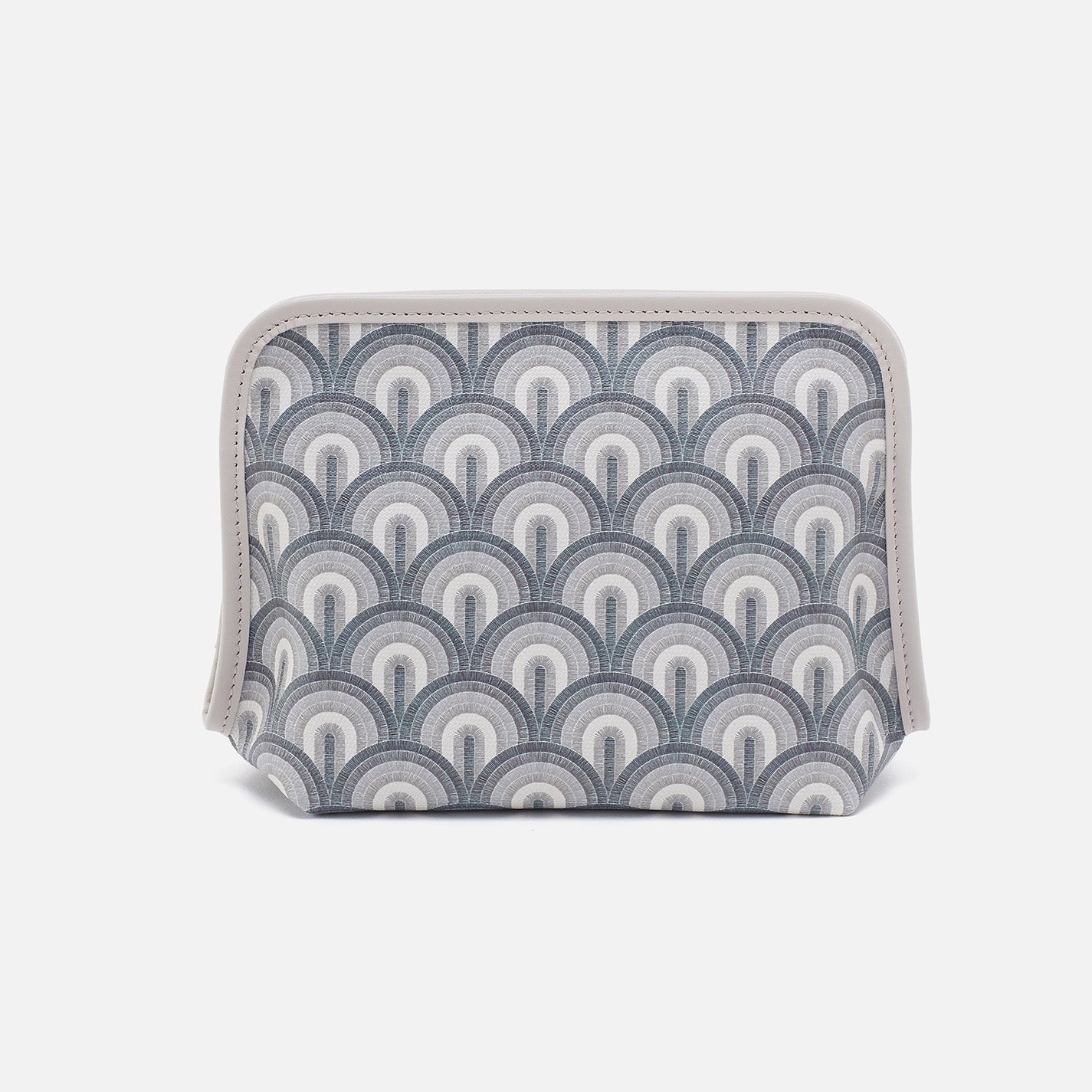 Beauty Cosmetic Pouch In Coated Canvas – Grey Dawn
