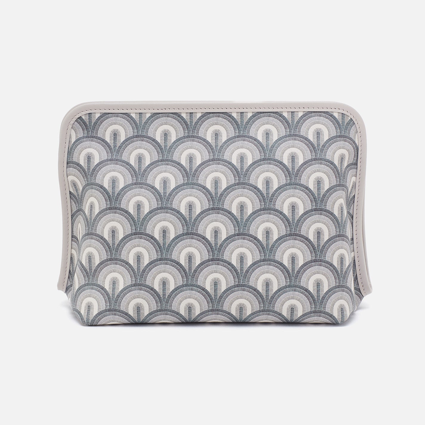 Beauty Large Cosmetic Pouch In Coated Canvas – Grey Dawn