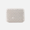Beauty Cosmetic Pouch In Perforated Leather – Ecru Daisy Perf