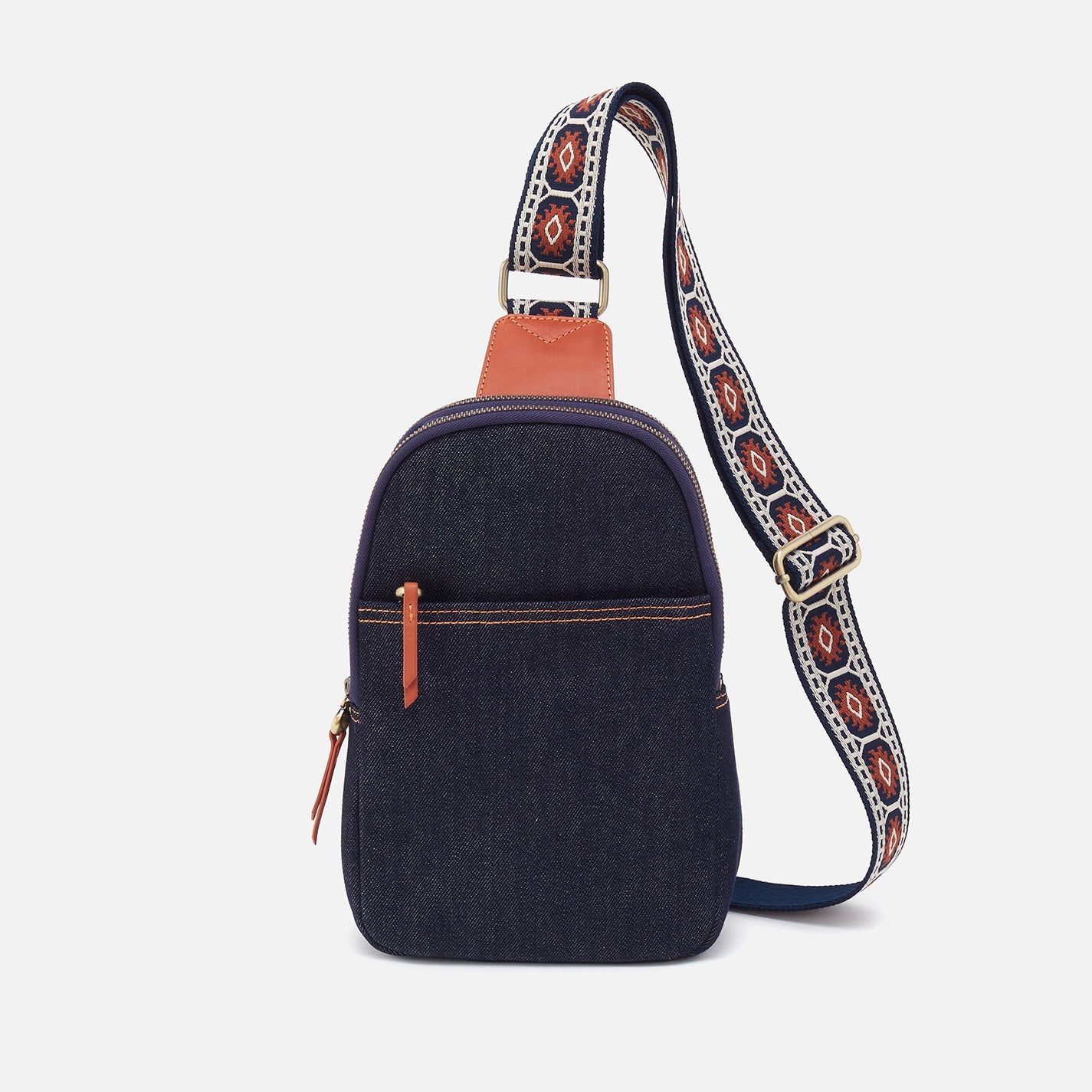 Cass Sling In Denim Fabric – Dark Denim