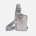 DIALED IN Phone Bag in EverShine nylon – Quicksilver Metallic