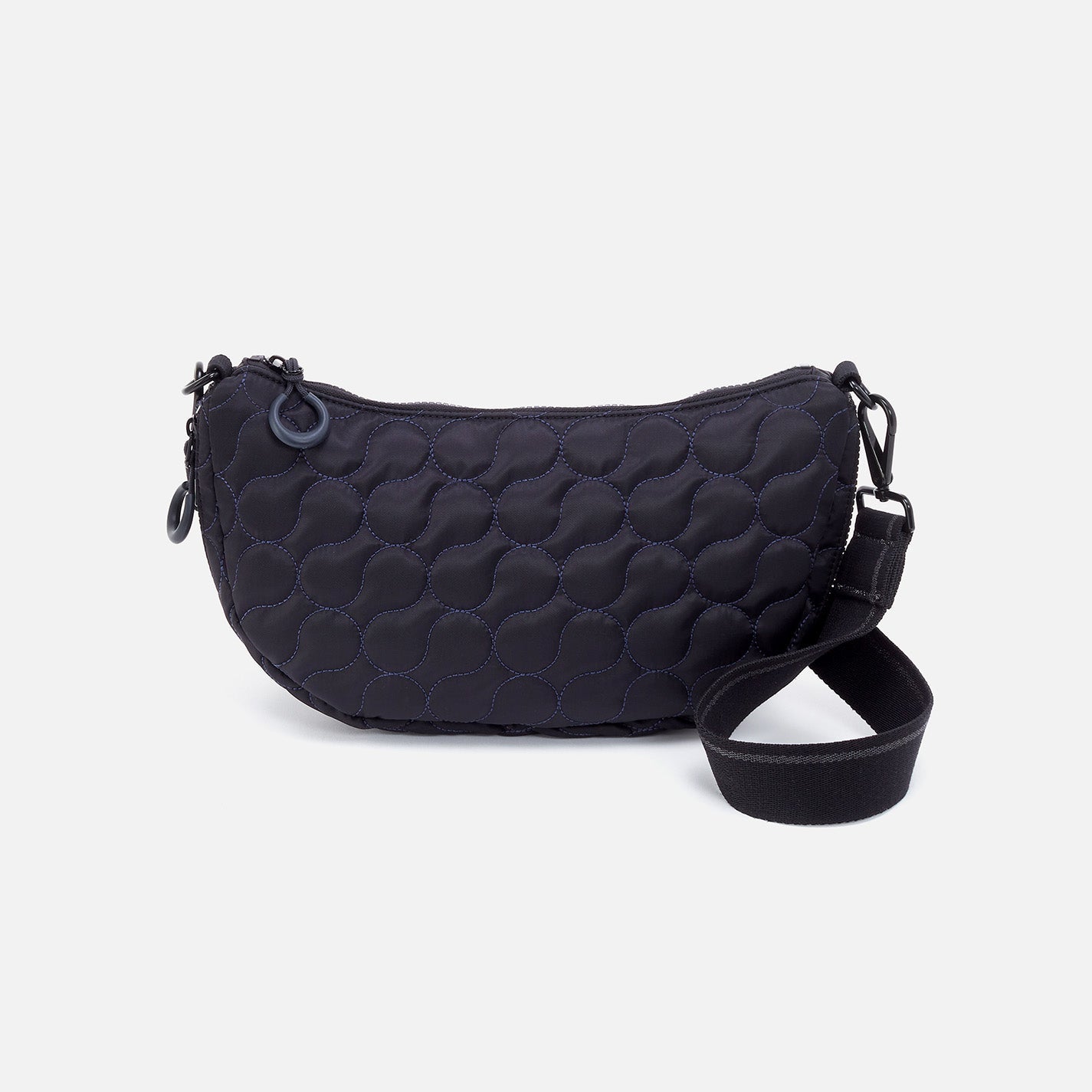 EVERY WEAR Quilted Crossbody in CaRefiber recycled nylon – Jet with Ocean Quilt
