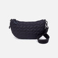 EVERY WEAR Quilted Crossbody in CaRefiber recycled nylon – Jet with Ocean Quilt
