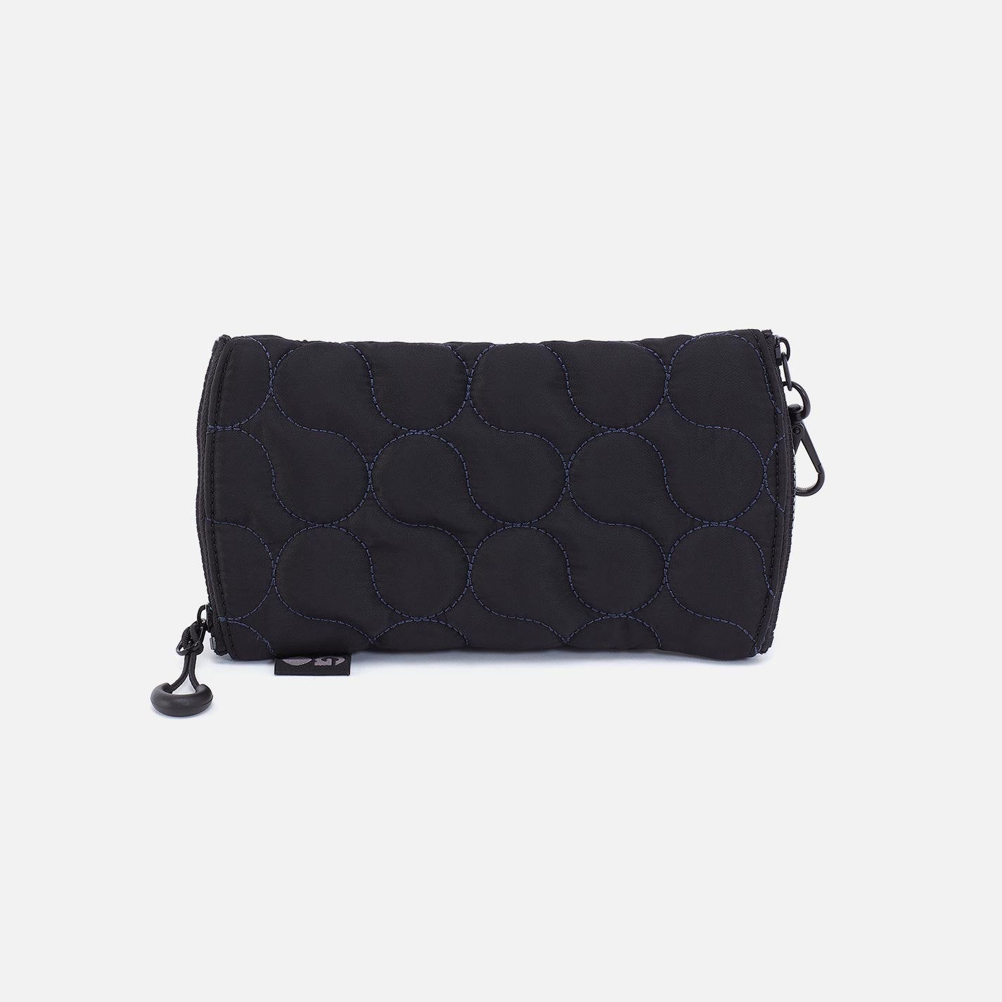 DOUBLE VISION Quilted Clip Eyewear Organizer in CaRefiber recycled nylon – Jet