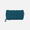 DOUBLE VISION Quilted Clip Eyewear Organizer in CaRefiber recycled nylon – Teal