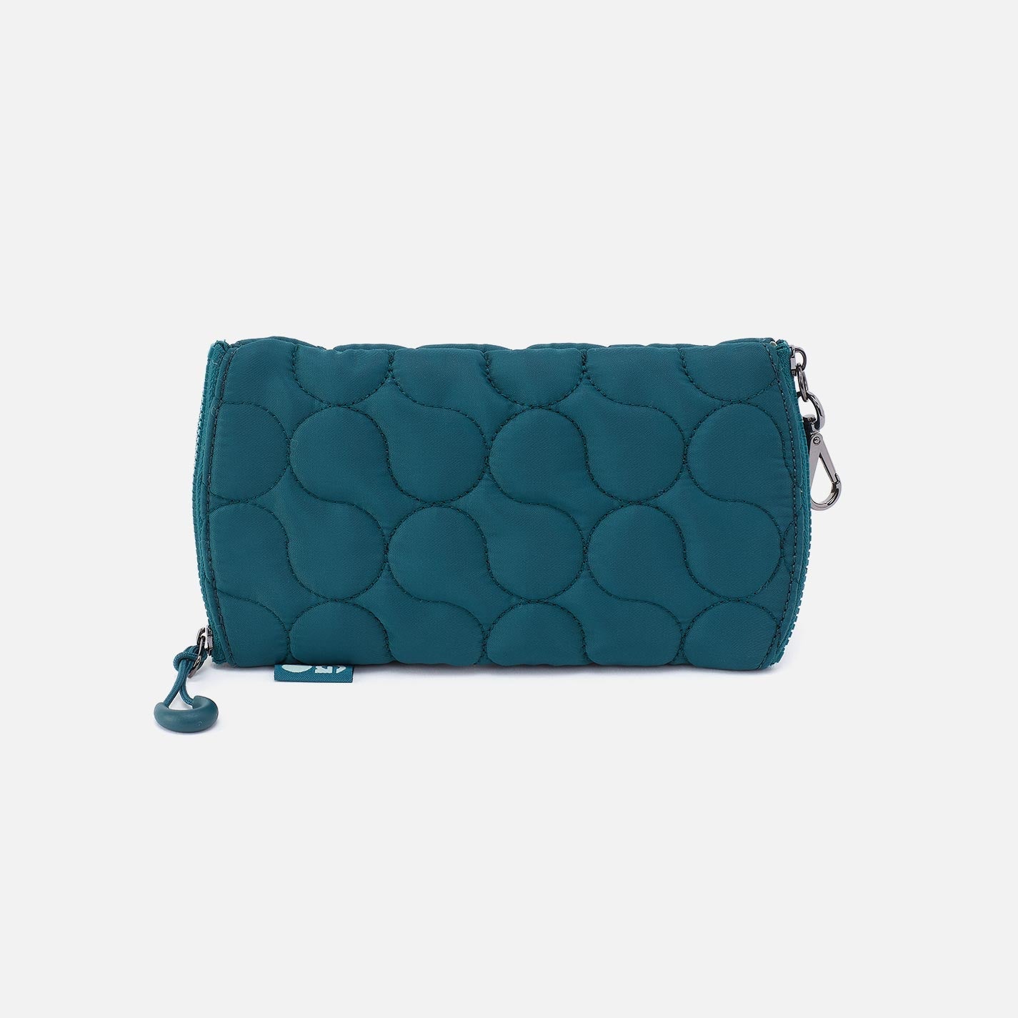 DOUBLE VISION Quilted Clip Eyewear Organizer in CaRefiber recycled nylon – Teal