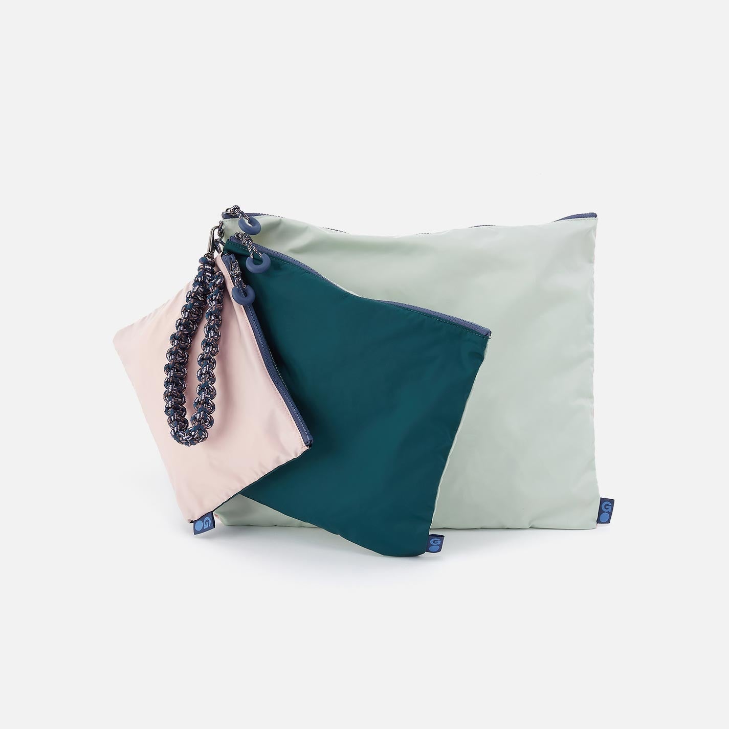TAKE IT EASY Wristlet Set in PackLite Nylon – Mint