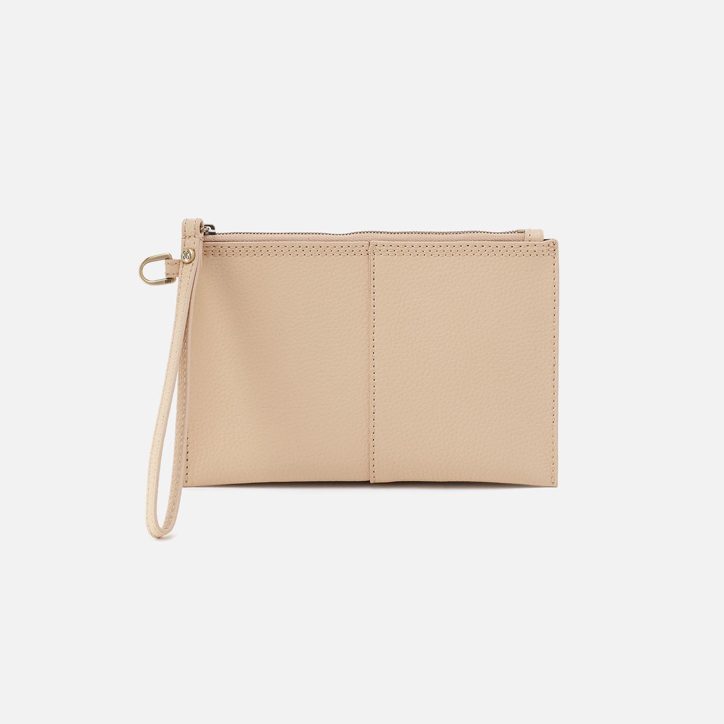 Vida Small Pouch in Micro Pebbled Leather – Almond