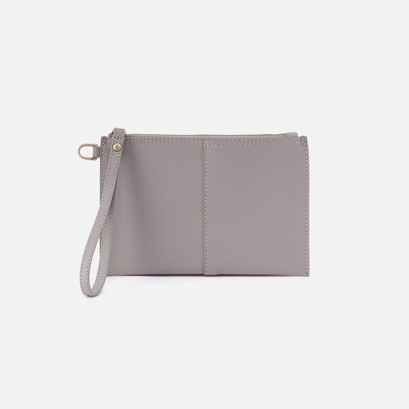 Vida Small Pouch in Micro Pebbled Leather – Morning Dove Grey