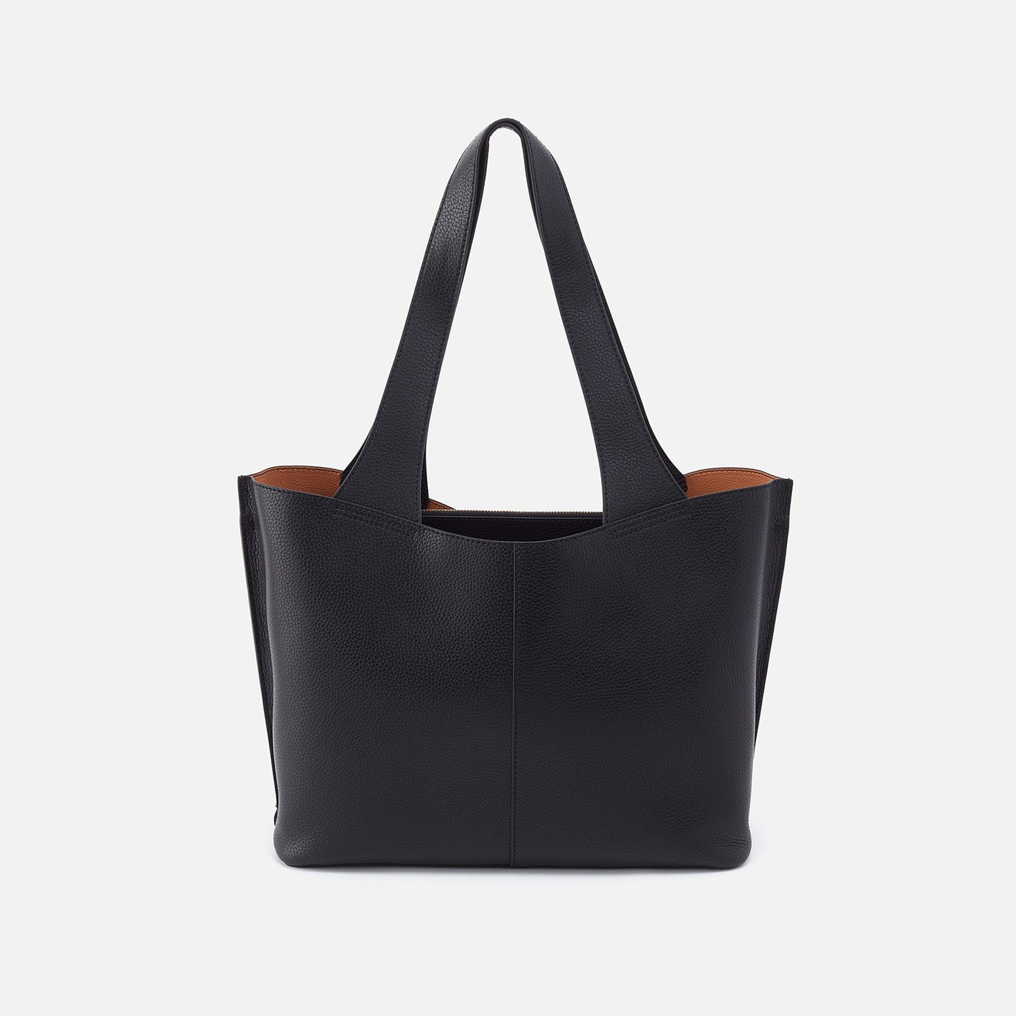 Vida Tote in Micro Pebbled Leather – Black
