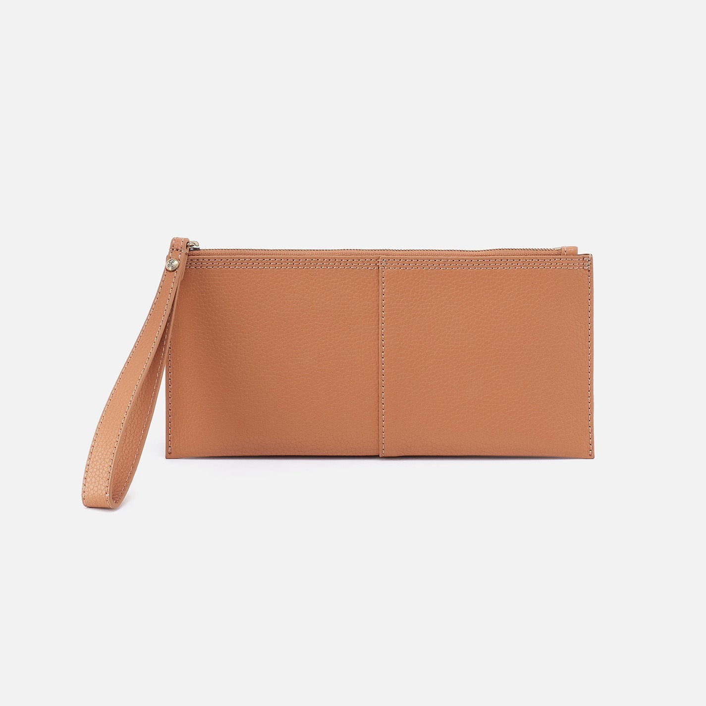 Vida Large Pouch in Micro Pebbled Leather – Biscuit