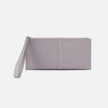 Vida Large Pouch in Micro Pebbled Leather – Morning Dove Grey