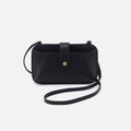 Vida Phone Crossbody in Micro Pebbled Leather – Black