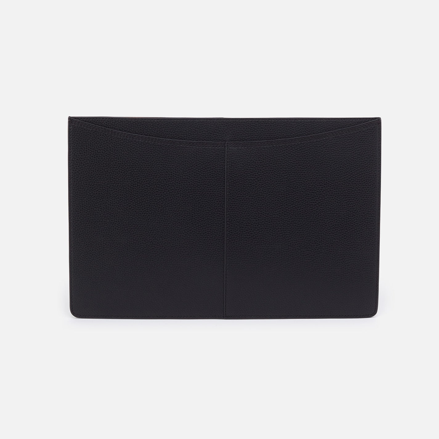 Vida Large Laptop Sleeve in Micro Pebbled Leather – Black