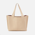Vida Large Tote in Micro Pebbled Leather – Almond