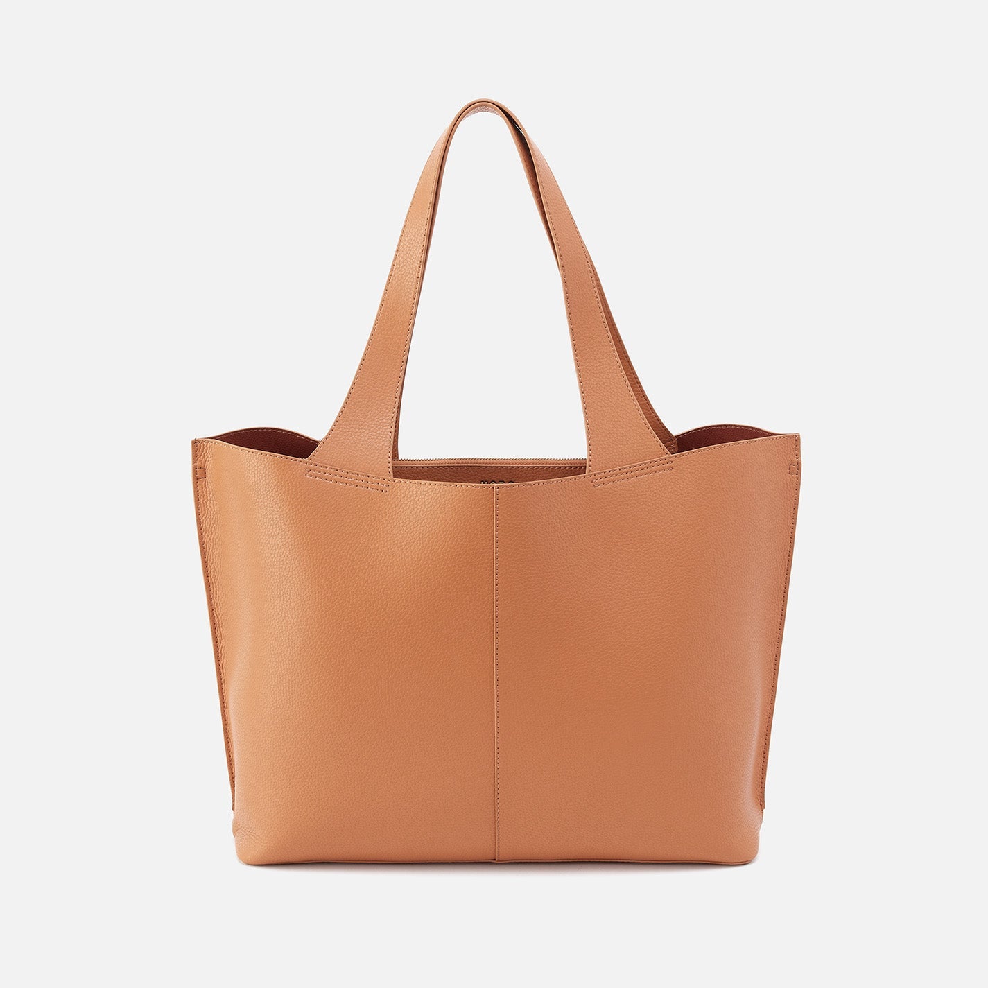 Vida Large Tote in Micro Pebbled Leather – Biscuit