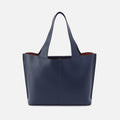 Vida Large Tote In Micro Pebbled Leather – Mood Indigo