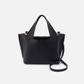 Vida Small Tote in Micro Pebbled Leather – Black