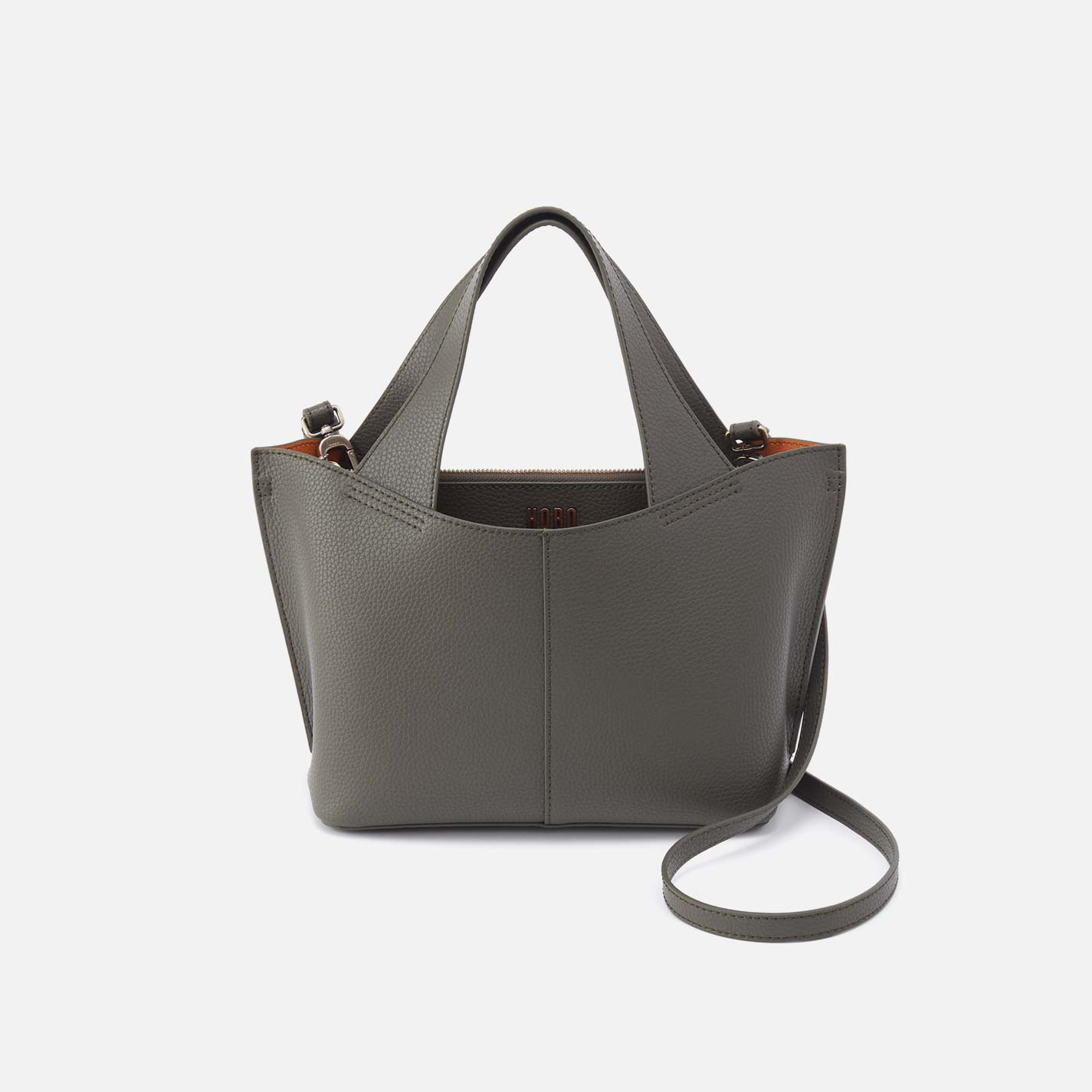 Vida Small Tote in Micro Pebbled Leather – Desert Palm