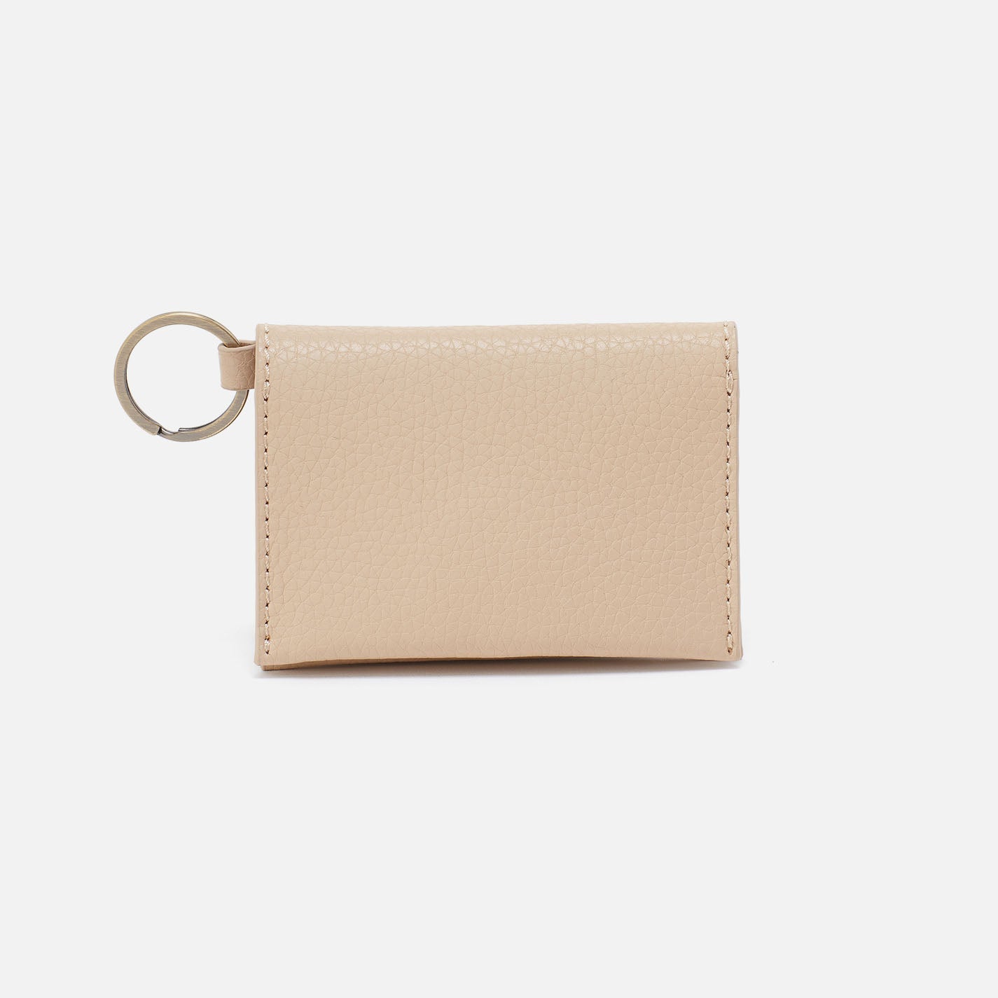 Vida Card Case in Micro Pebbled Leather – Almond