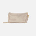Spark Double Eyeglass Case In Metallic Leather – Sand Shimmer