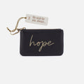 Sentiment Pouch In Pebbled Leather – Black