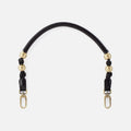 Tamborine Strap in Polished Leather – Black