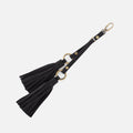 Ring Tassel Swag in Pebbled Leather – Black