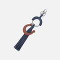 Lucky Tassel Fob in Buffed Leather – Indigo Sky