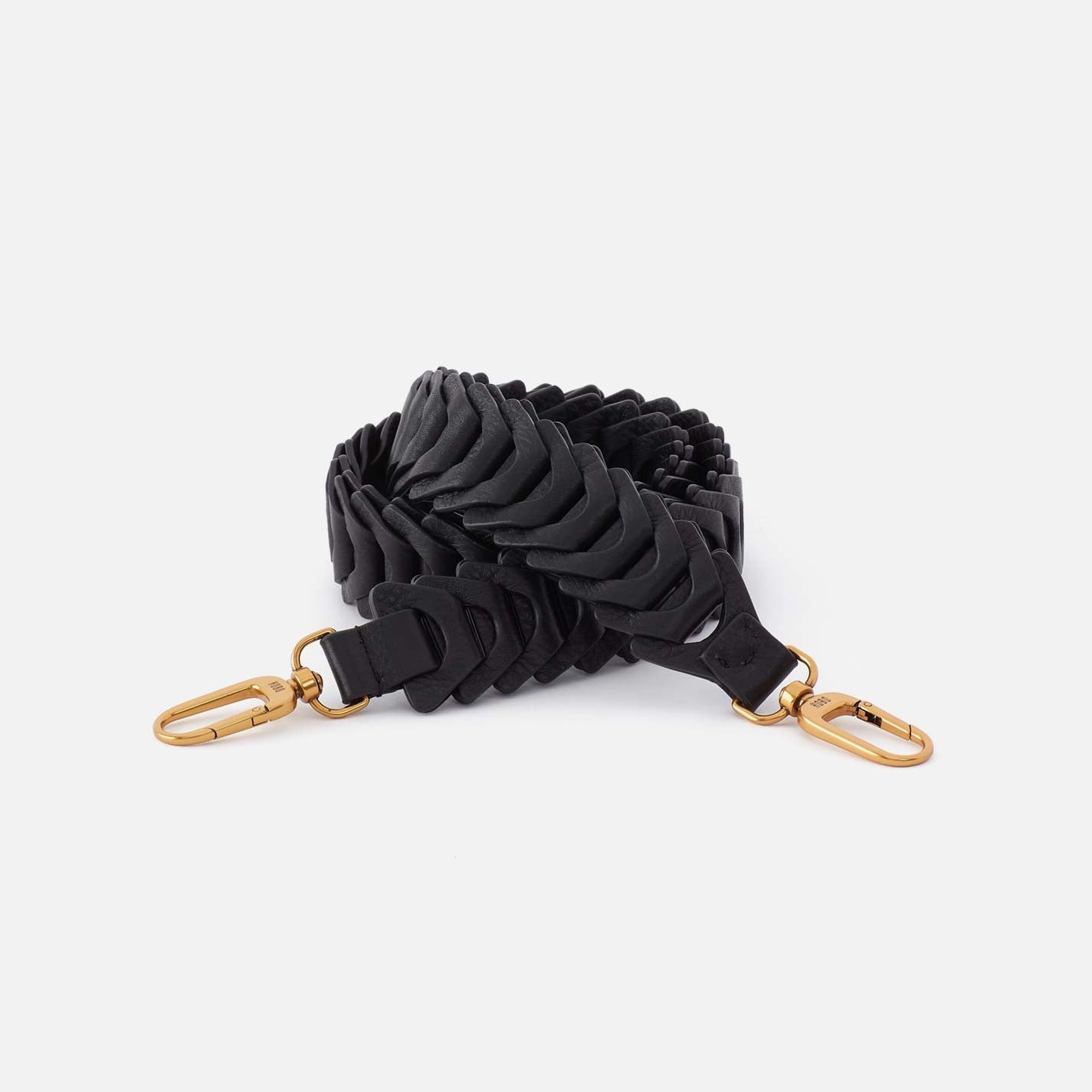 Leather Link Strap in Pebbled Leather – Black