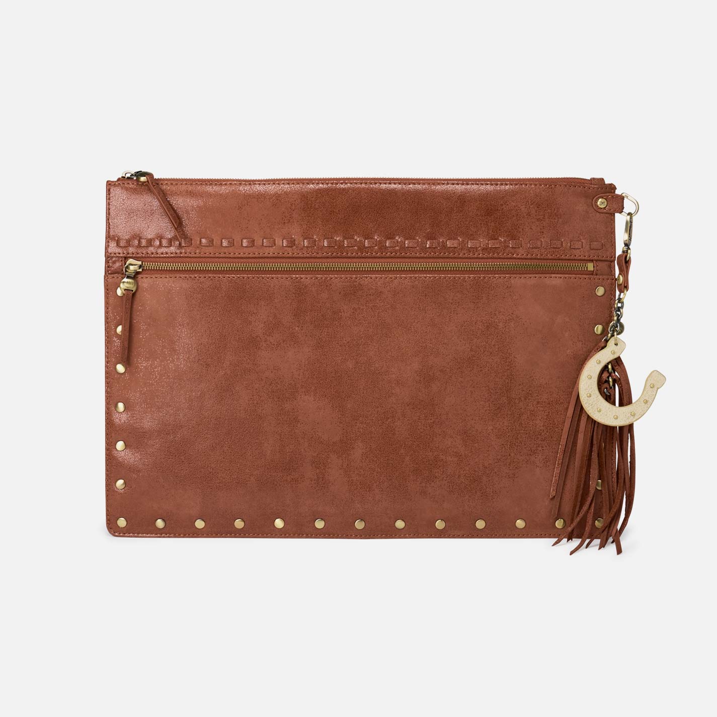 Digital Nomad Large Sleeve in Buffed Leather – Burnished Saddle