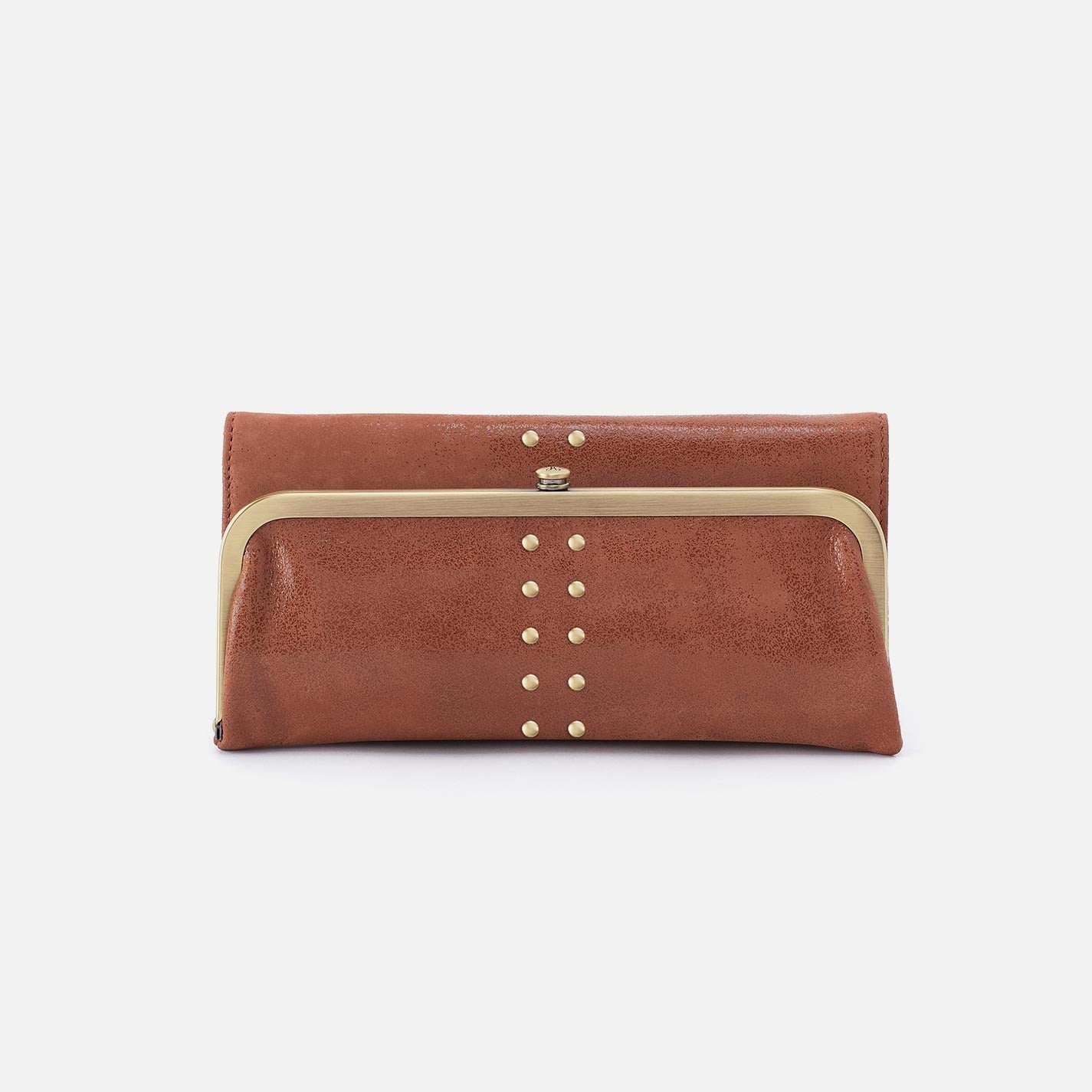 Rachel Continental Wallet in Buffed Leather – Burnished Saddle