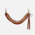 Wood Bead Bag Swag in Pebbled Leather – Warm Honey