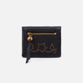 Lumen Mini Wallet in Pebbled Leather – Black With Studs