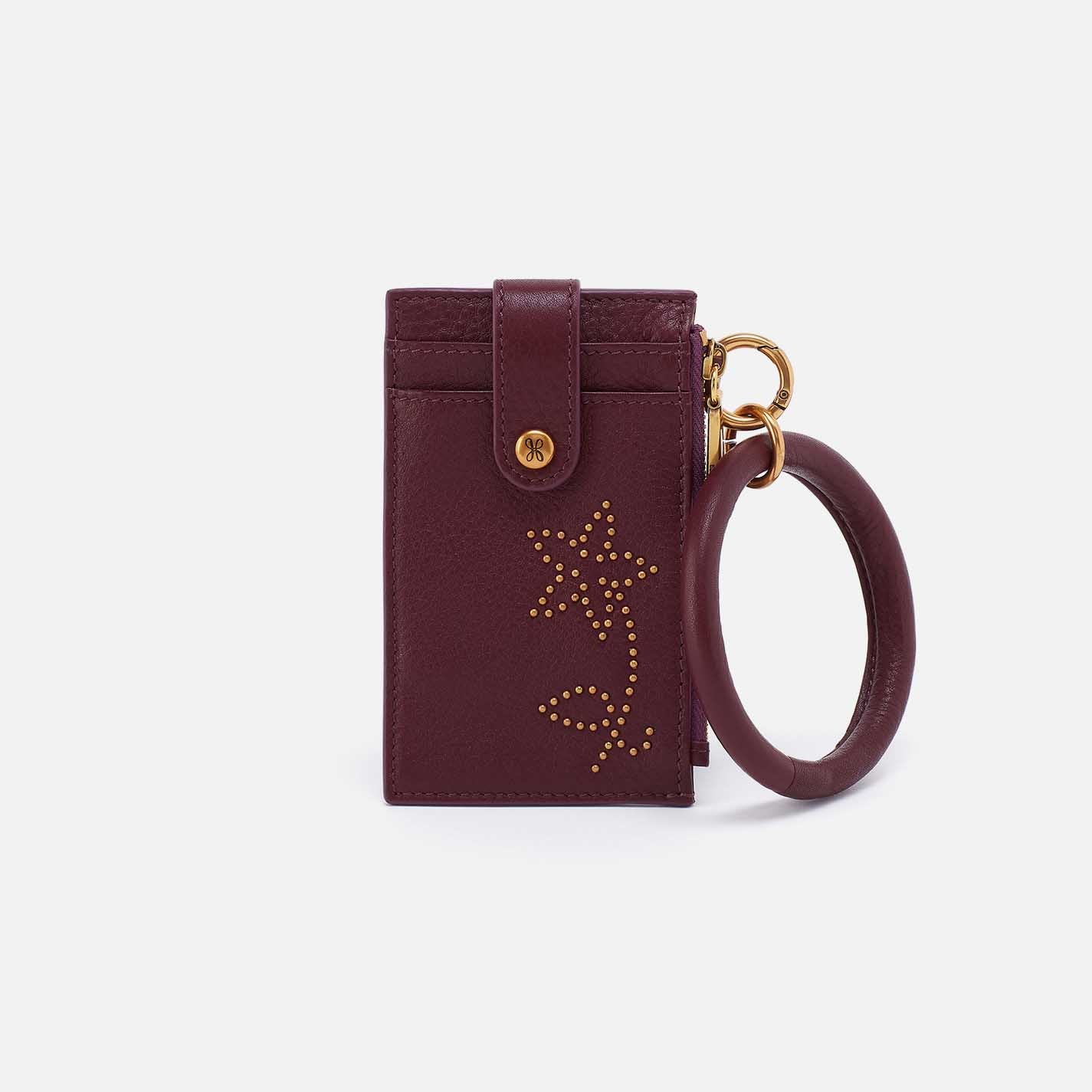 Ring Credit Card Wristlet in Pebbled Leather – Mulberry Glaze